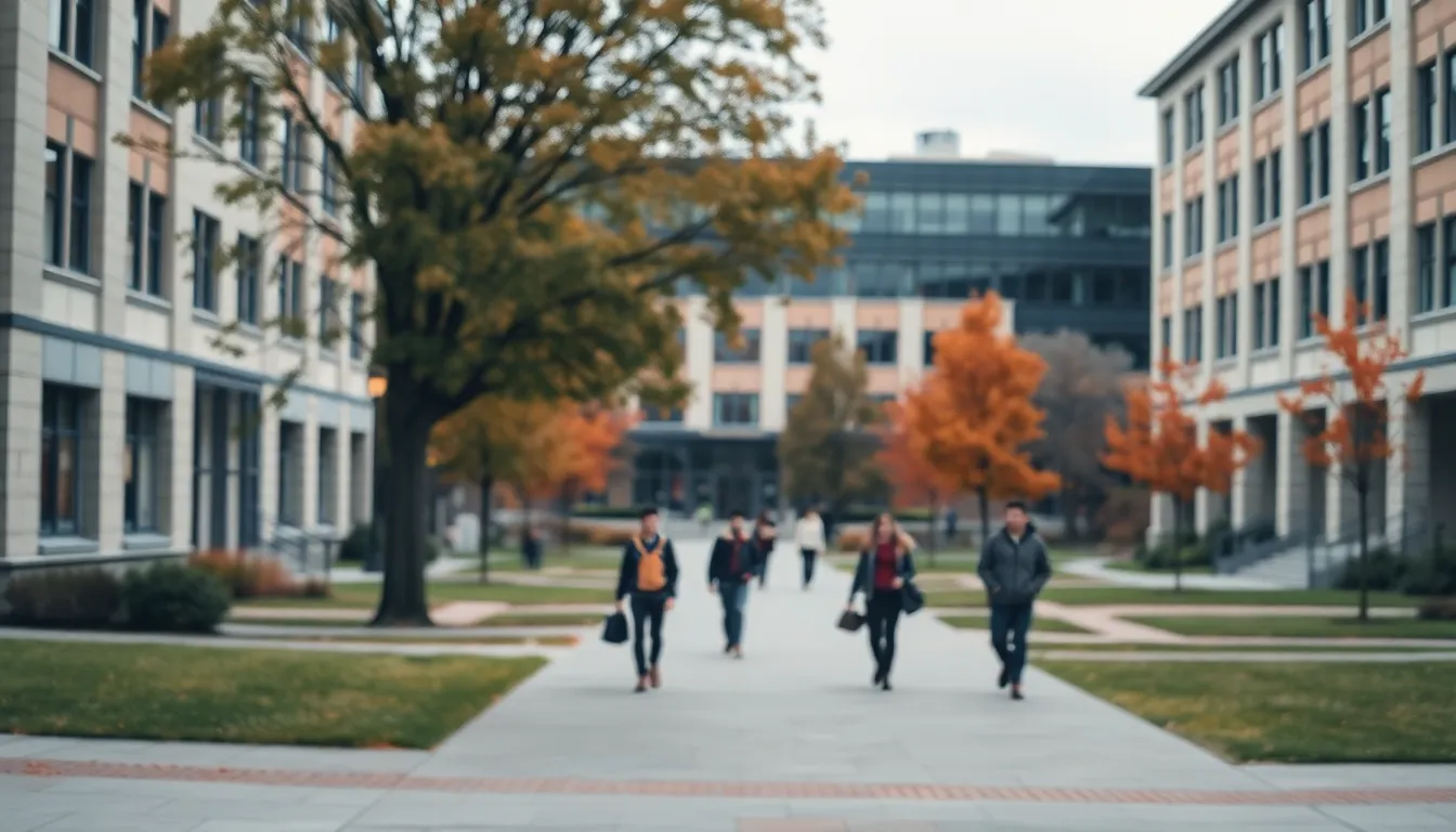 College campus representing student mental health challenges