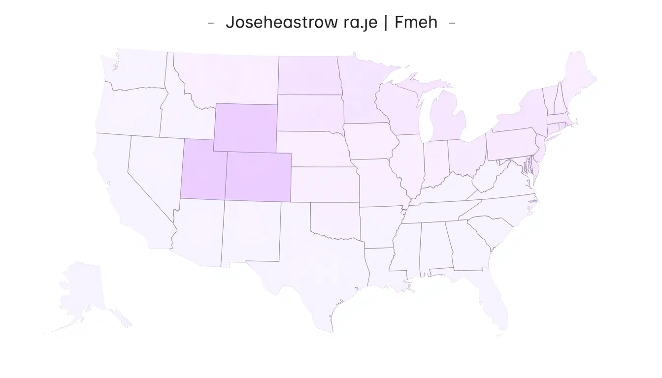 US heatmap showing depression rates by state